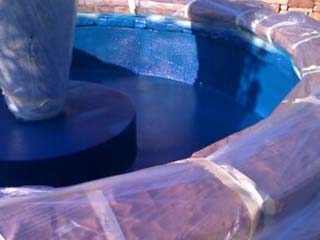 Coated fountain 1 - Concerete Coating